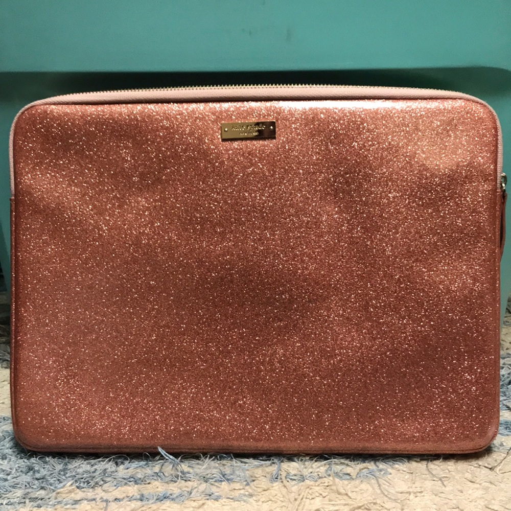 Kate Spade Rose Gold Padded Laptop Zipper Case